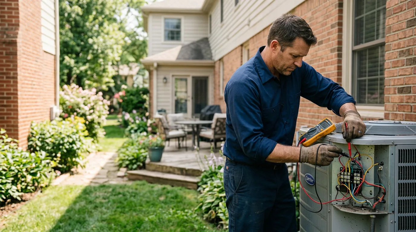 HVAC technician working near Andale, KS